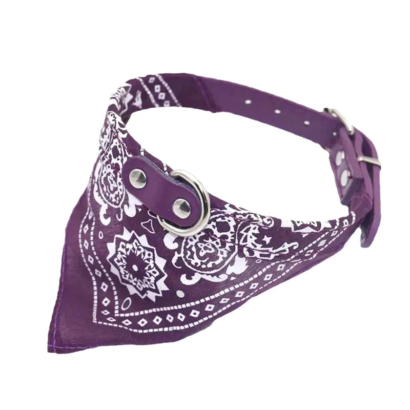 Wooforia Scarf Dog Collar — Adjustable PU Collar for Small & Medium Dogs