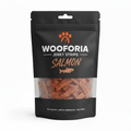 Wooforia Jerky Strips – Salmon with Logo