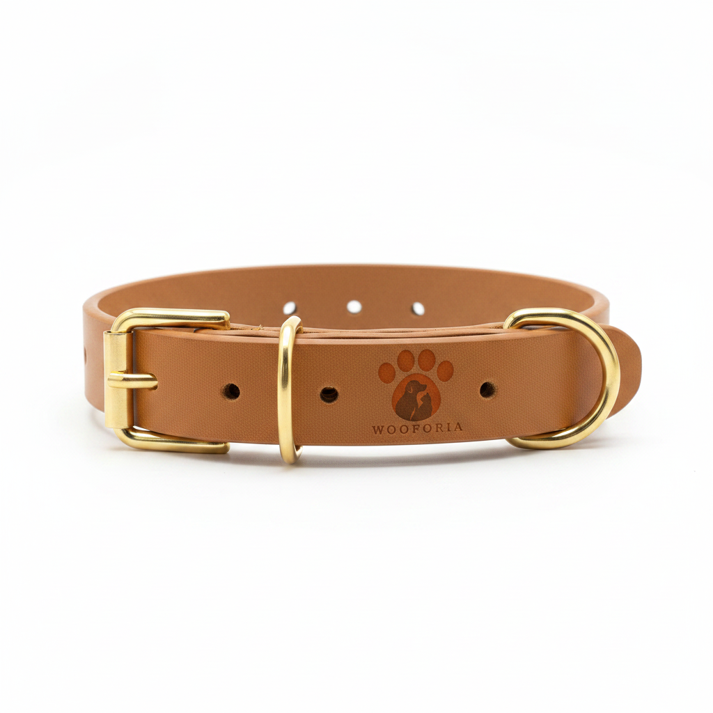 Wooforia Tan Leather Collar